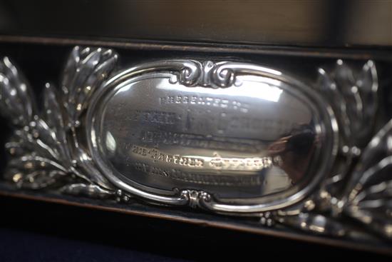 A good late Victorian silver cased military related presentation timepiece by Goldsmiths & Silversmiths Co Ltd,